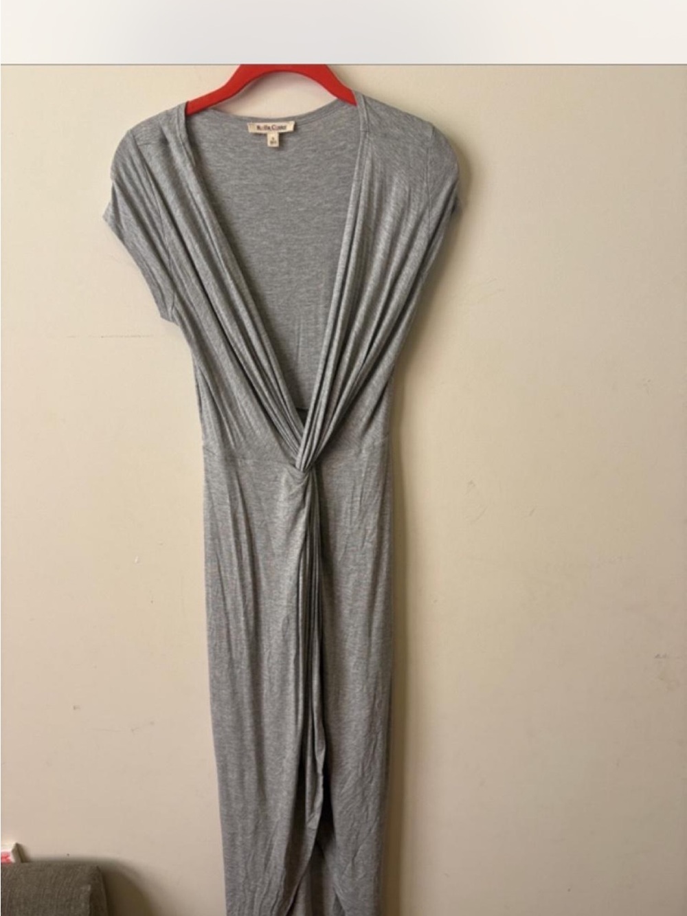 Rolla Coster Gray Front-Knot maxi dress with mini skirt
